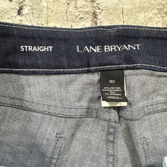 Lane Bryant Jeans‎ Womens 16S Blue Straight High-rise Denim Pants Rocker Worker - Picture 4 of 12